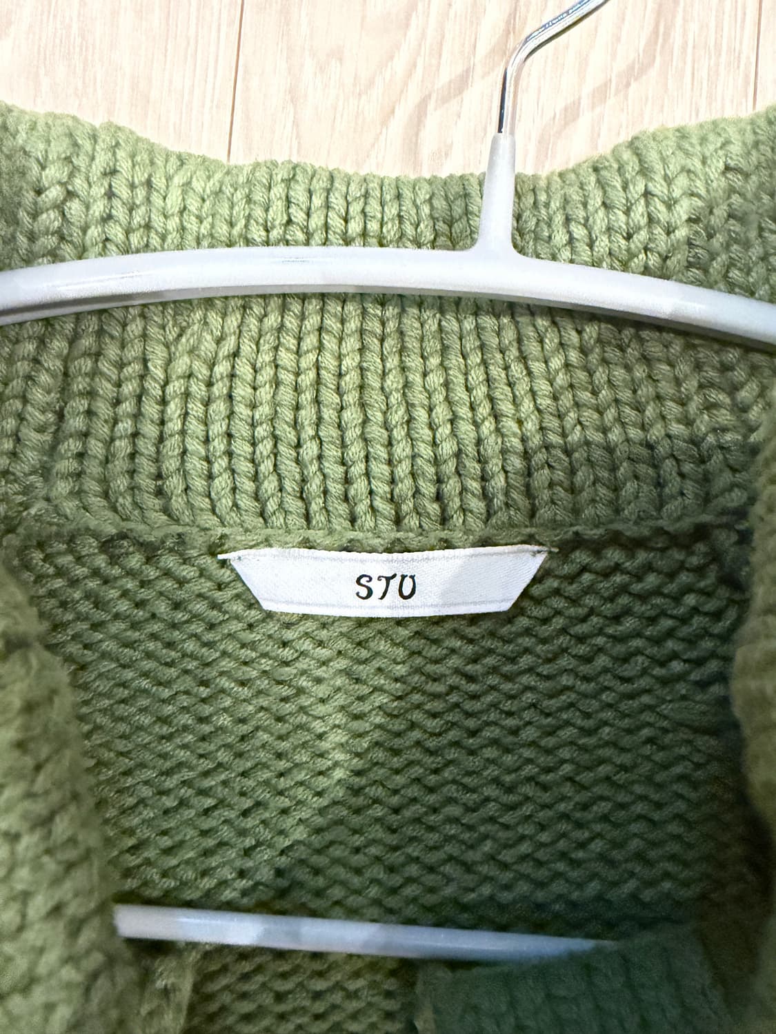 STU 카라 니트 그린 L 상품이미지3