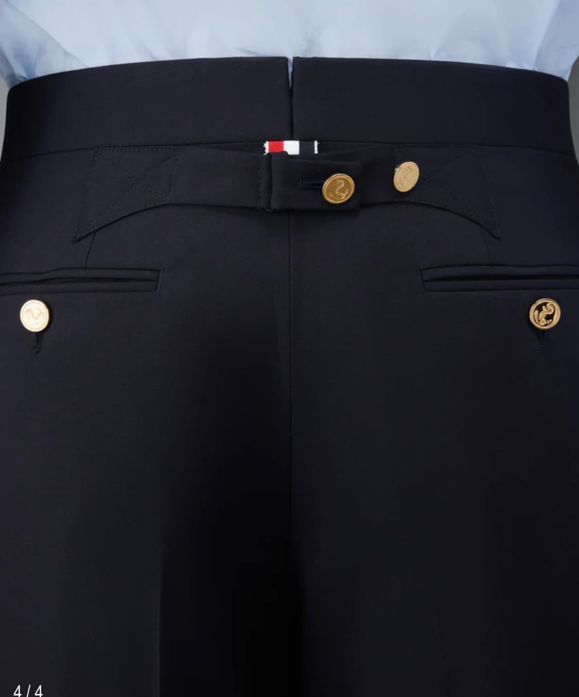 톰브라운 플레인 위브 4선 테일러드 트라우저 팬츠 네이비 새상품 상품이미지3