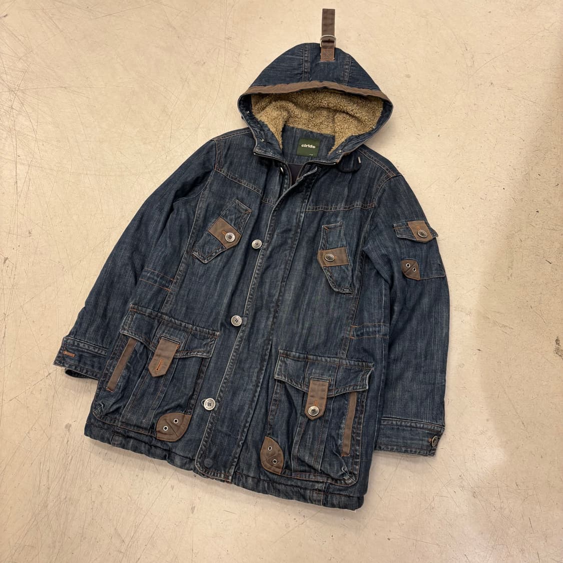 클라이드 데님 양털 롱 자켓 상품이미지1