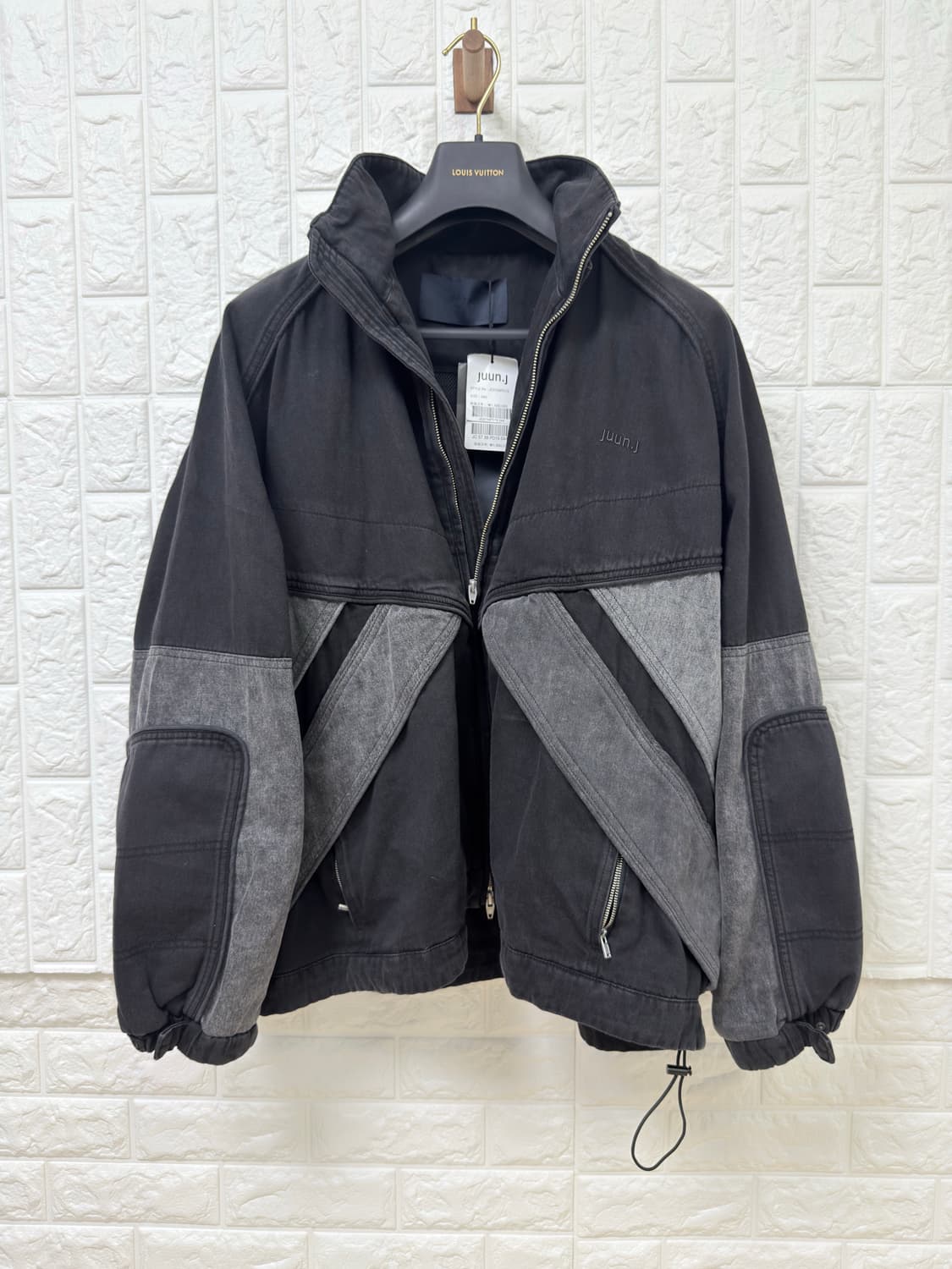 (25FW 새상품)준지 데님 컬러 블록 트랙 점퍼 상품이미지1