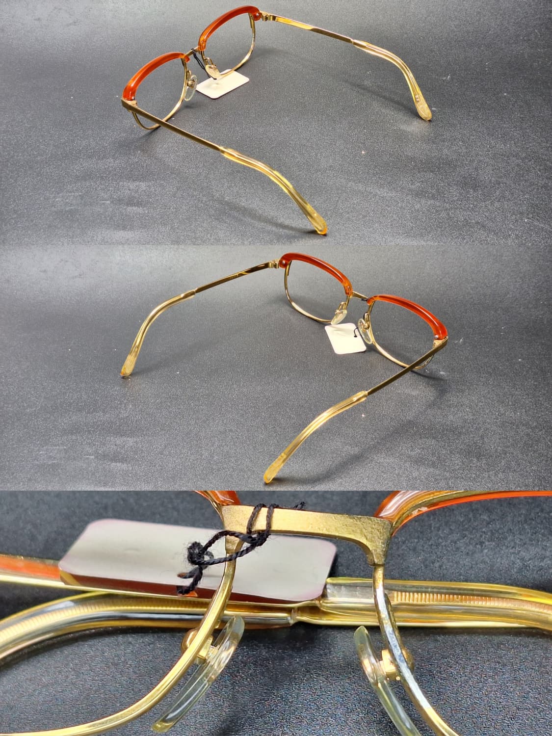 80s 일본제 빈티지 데드스톡 미사용/48mm 하금테 안경테 0229 상품이미지6
