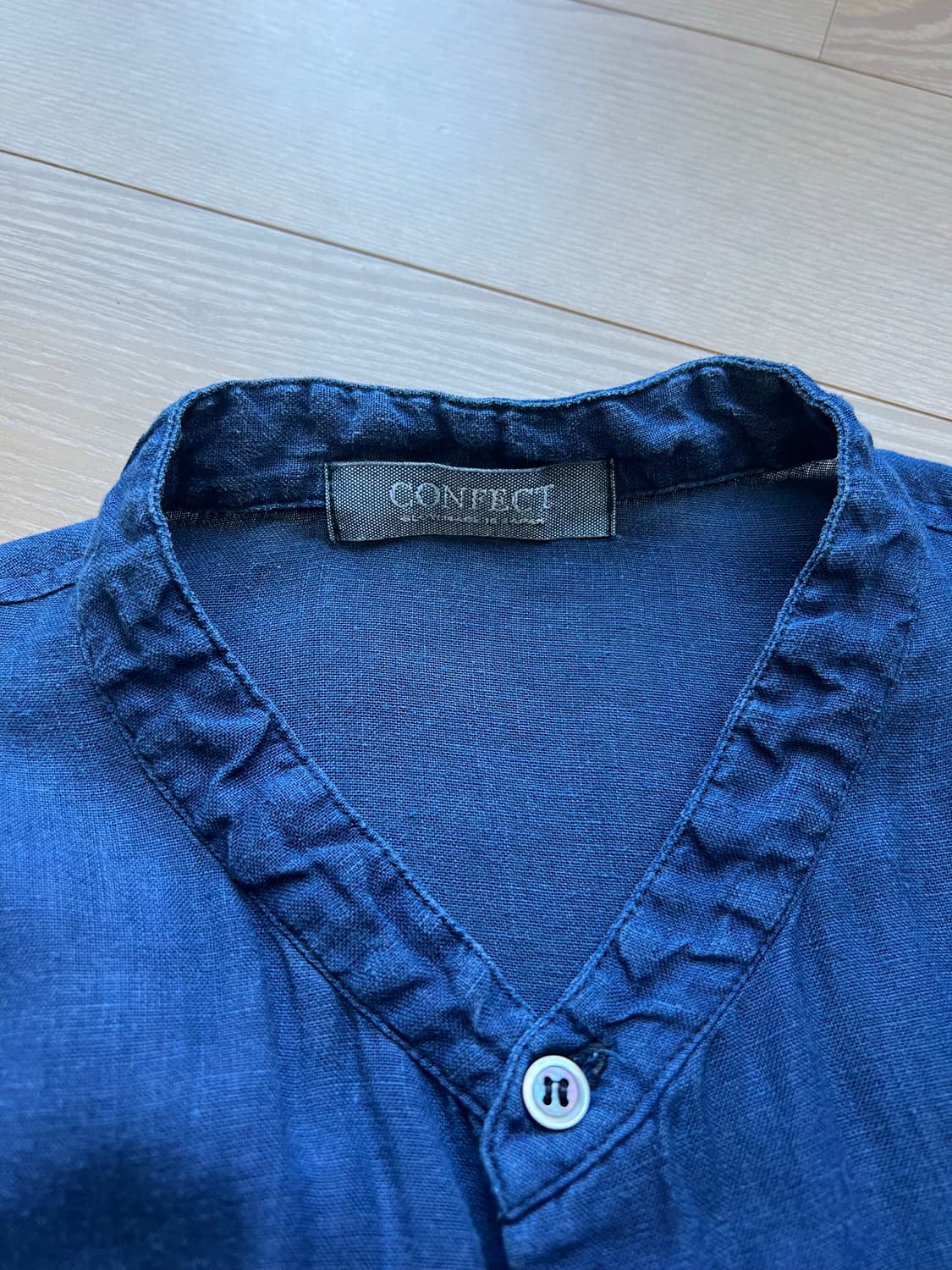 Nestrobe confect 헴프 인디고 다이 셔츠  상품이미지7