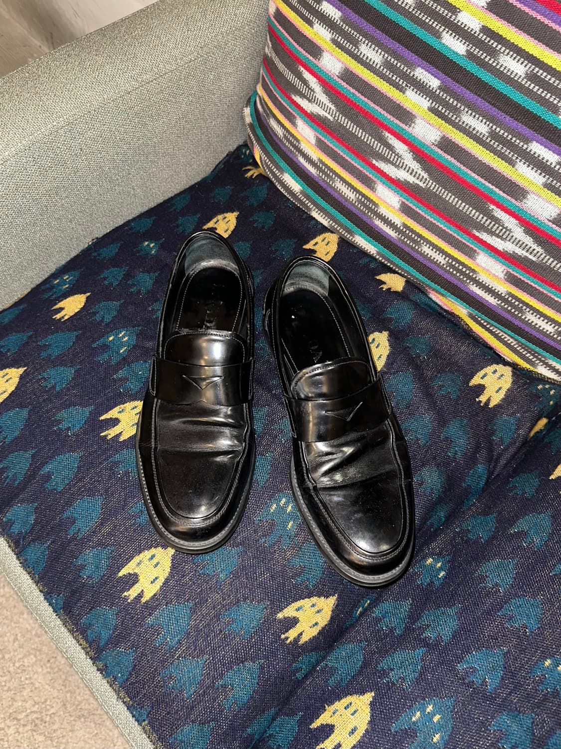 Prada leather aged penny loafers  상품이미지5