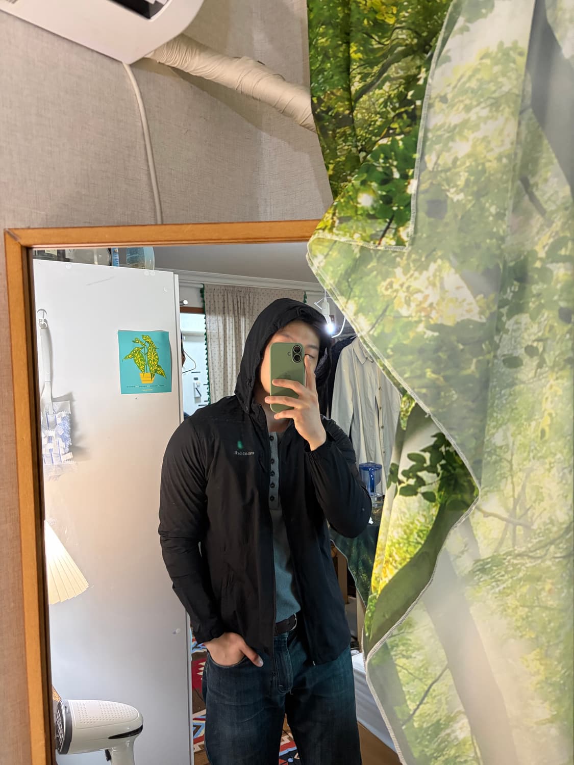 100) 몽벨 초경량 바람막이 블랙 러닝용 상품이미지2