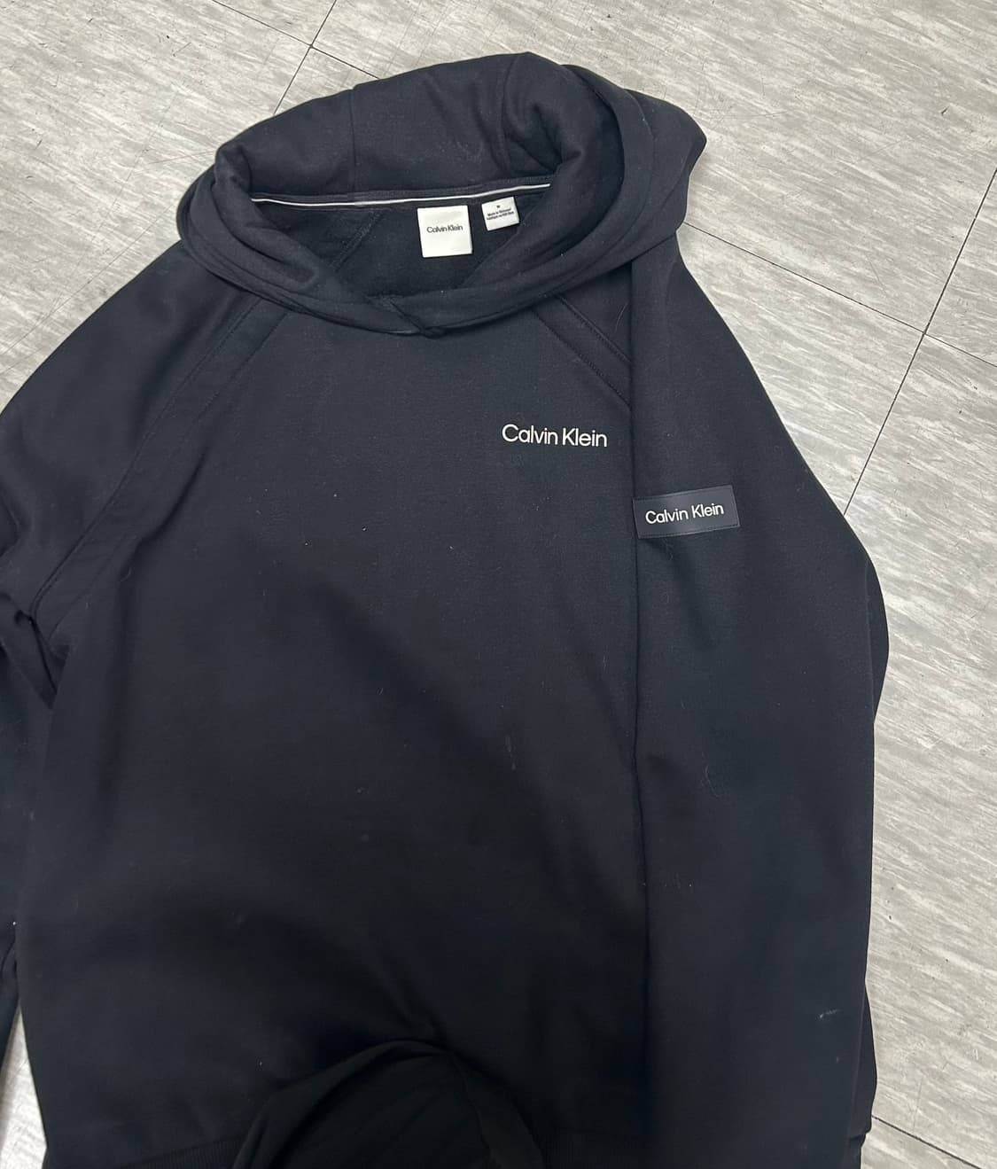 캘빈클라인 블랙 후드 트레이닝 세트 상품이미지2