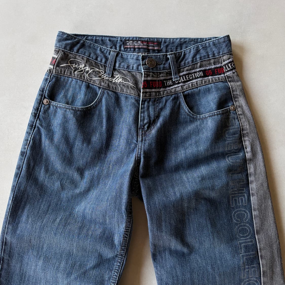 [30인치]FUBU 후부 올드스쿨 사이드라인 데님 팬츠 상품이미지5