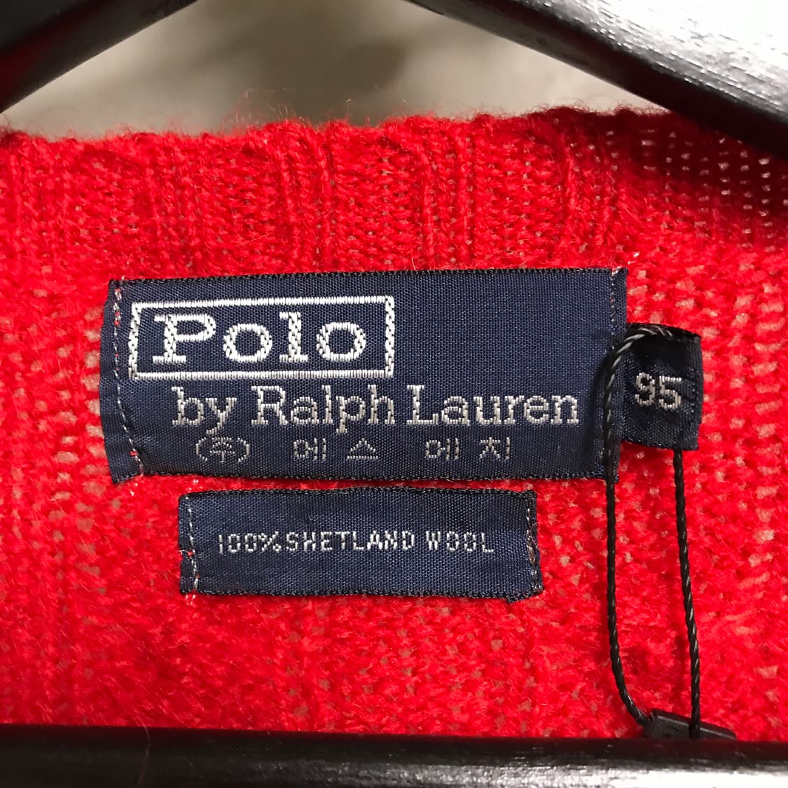 폴로 랄프로렌 케이블 니트 레드 95 상품이미지4