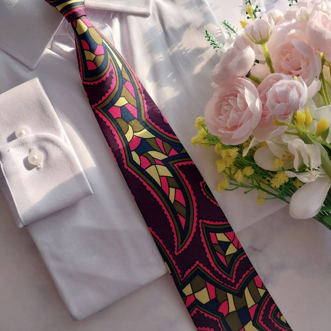 폴 스미스 실크 레드 믹스 패턴 넥타이 9cm A+등급 K1369
 상품이미지8