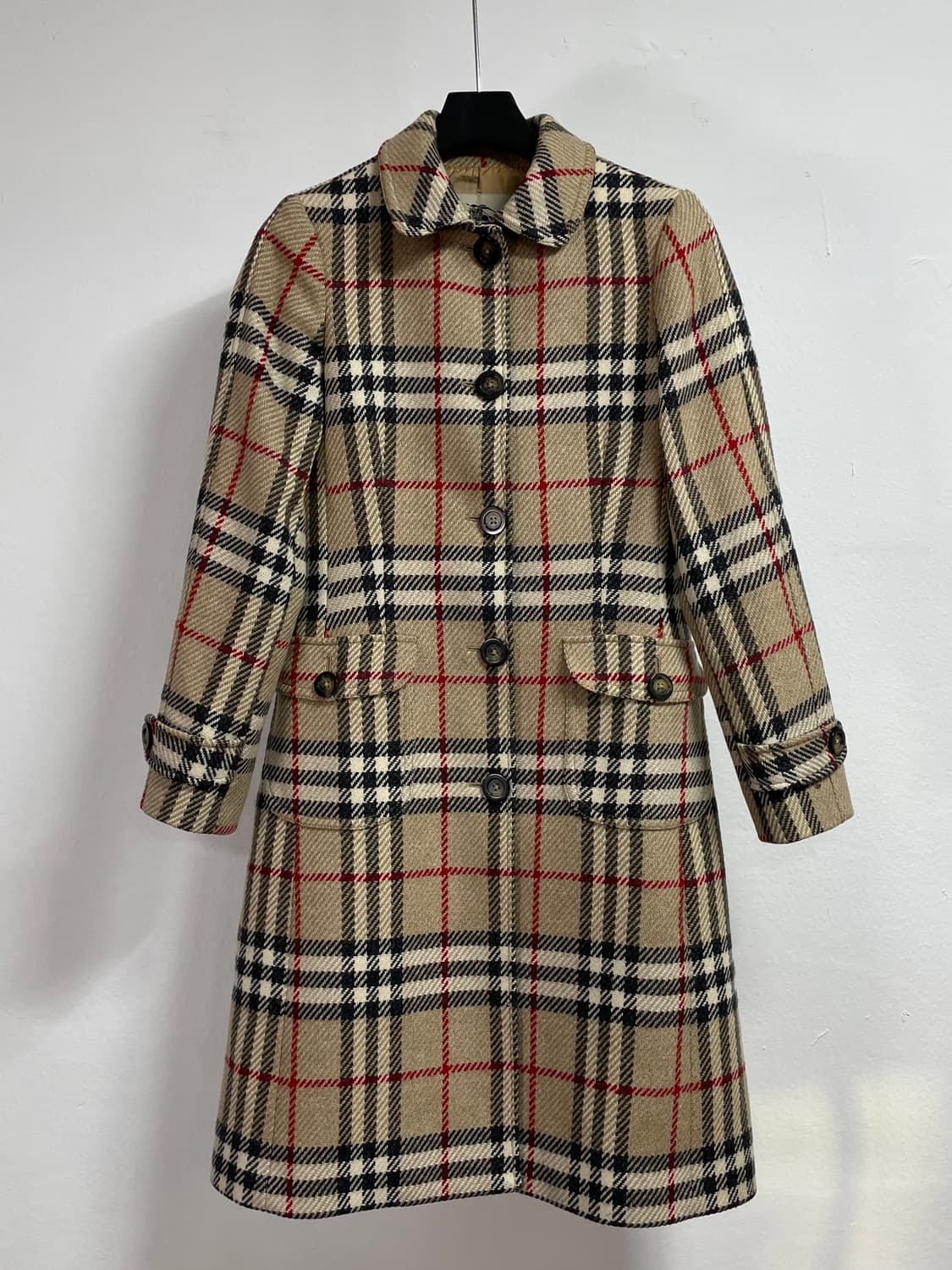 버버리 우먼스 노바체크 울 롱코트 (on.41)   상품이미지1