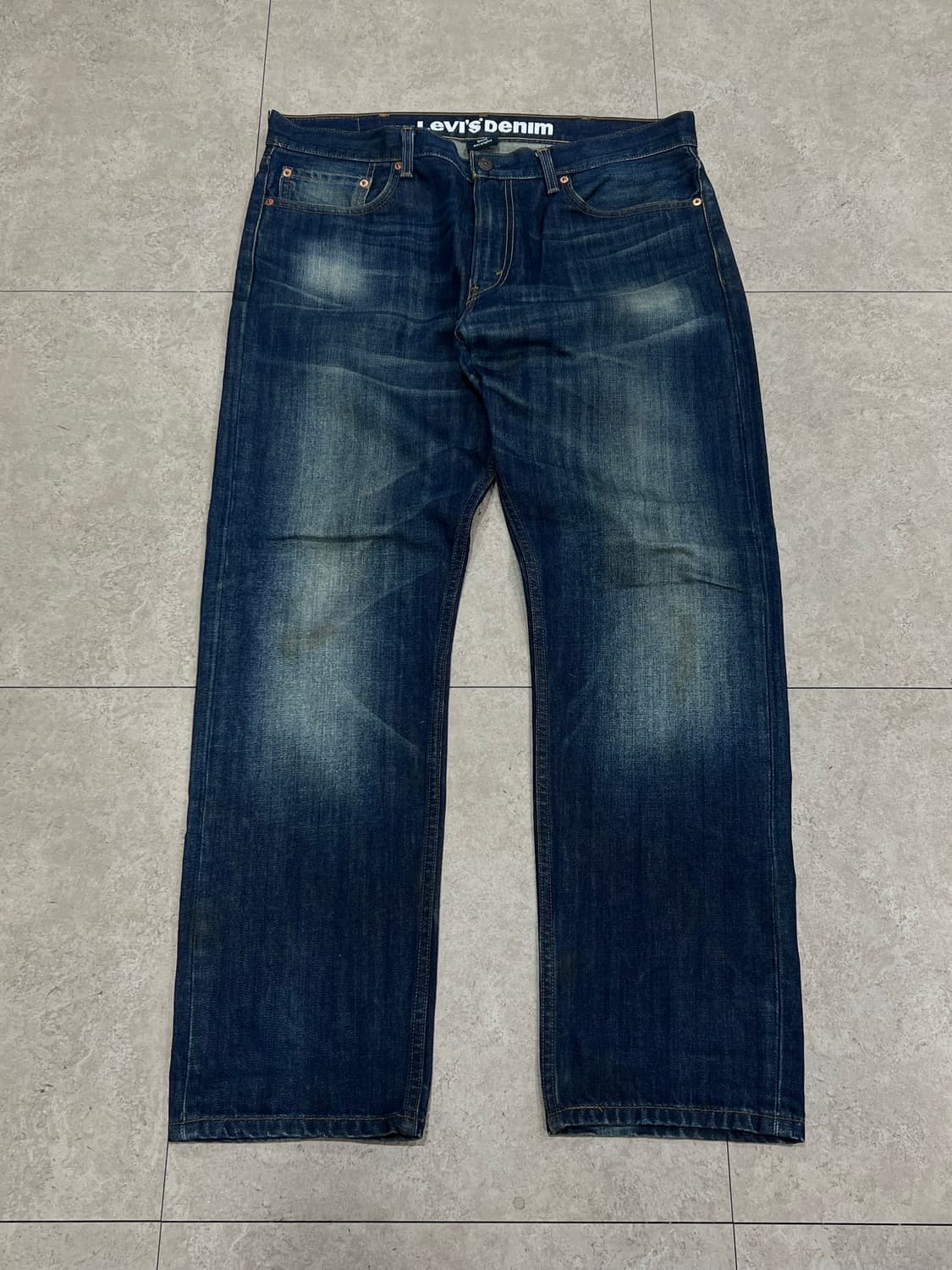 (38/32) 리바이스 505 슬림스트레이트 핏 진청 데님 팬츠 상품이미지2