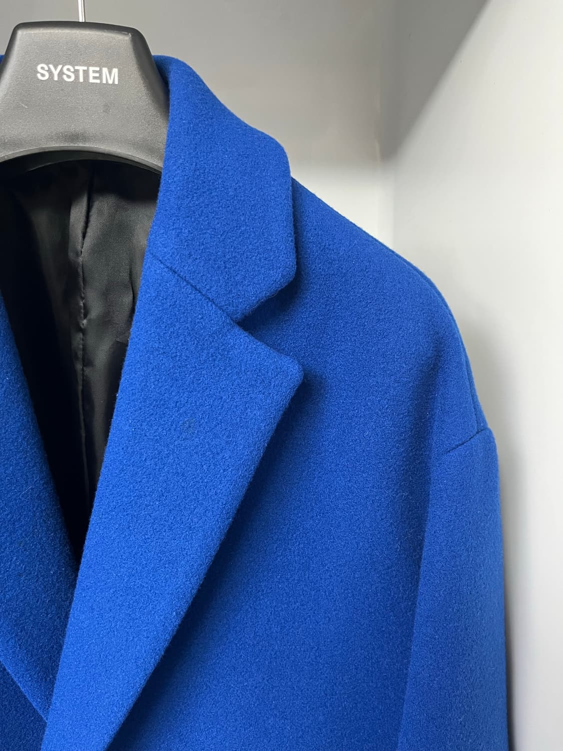 시스템옴므 캐시미어 코발트블루 오버핏 코트 95사이즈 상품이미지3
