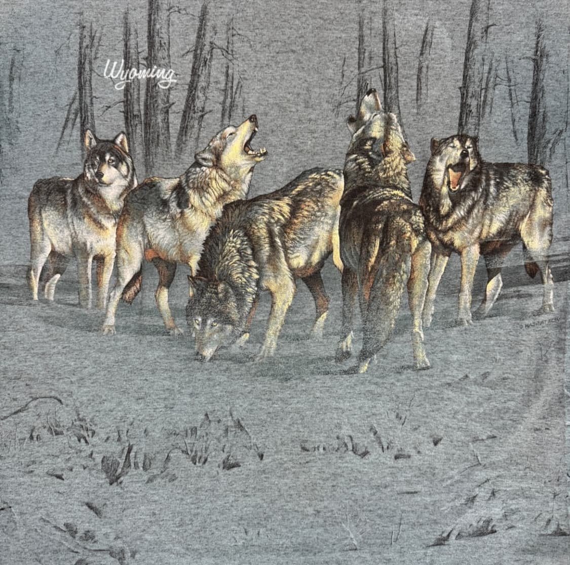 Vintage 90s Wolf AOP Tee 상품이미지4