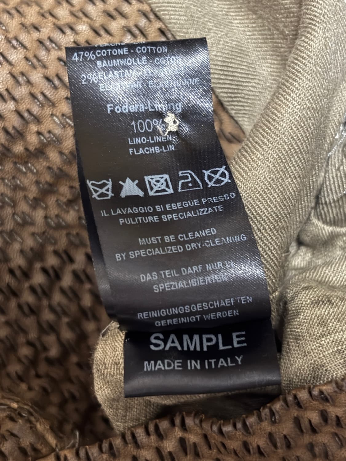 트랜짓 빈티지 메쉬 레더 리넨 자켓 상품이미지9