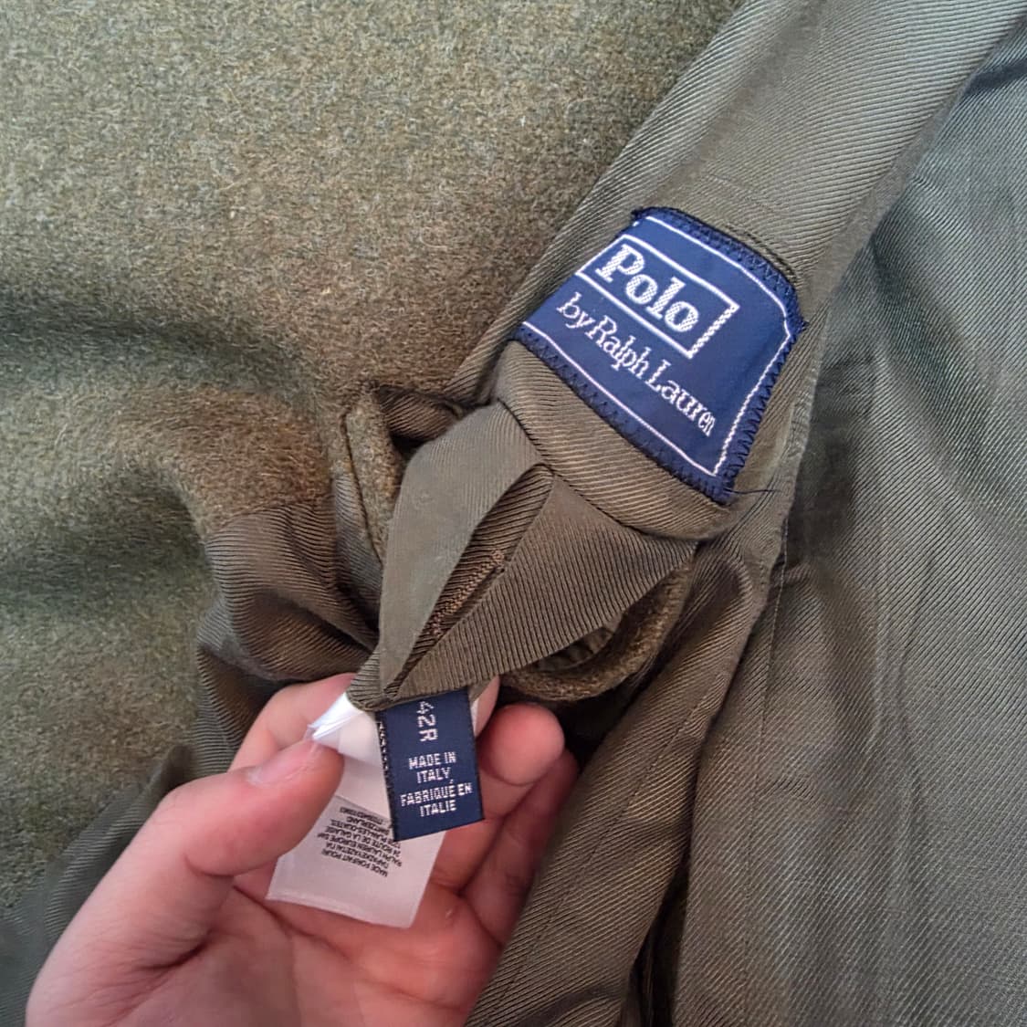 폴로 이태리메이드 그레이트 오피서코트 카키 42R 상품이미지4