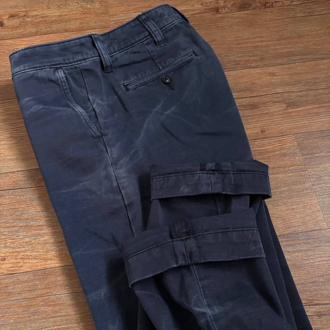 폴로 랄프로렌 가먼트다잉 면바지 26 빈티지 네이비 나염 워싱 상품이미지5