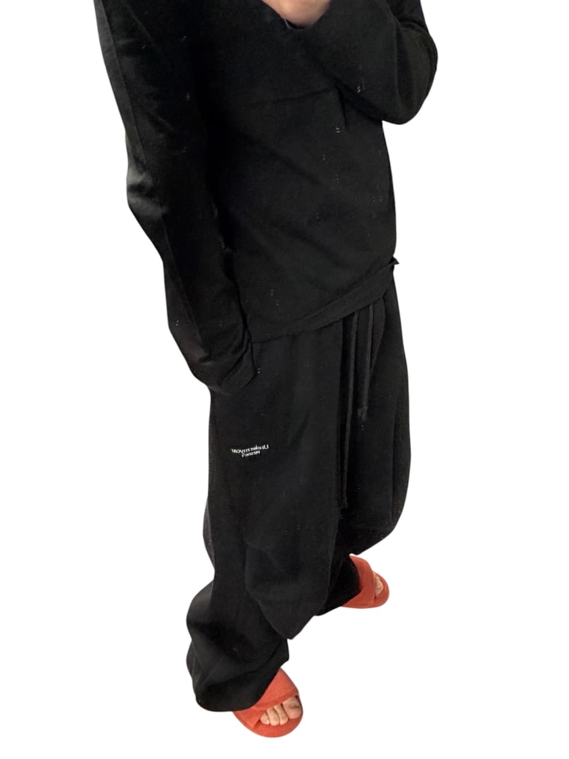 언더마이카 무릎 턱 스웻팬츠[black] 상품이미지5