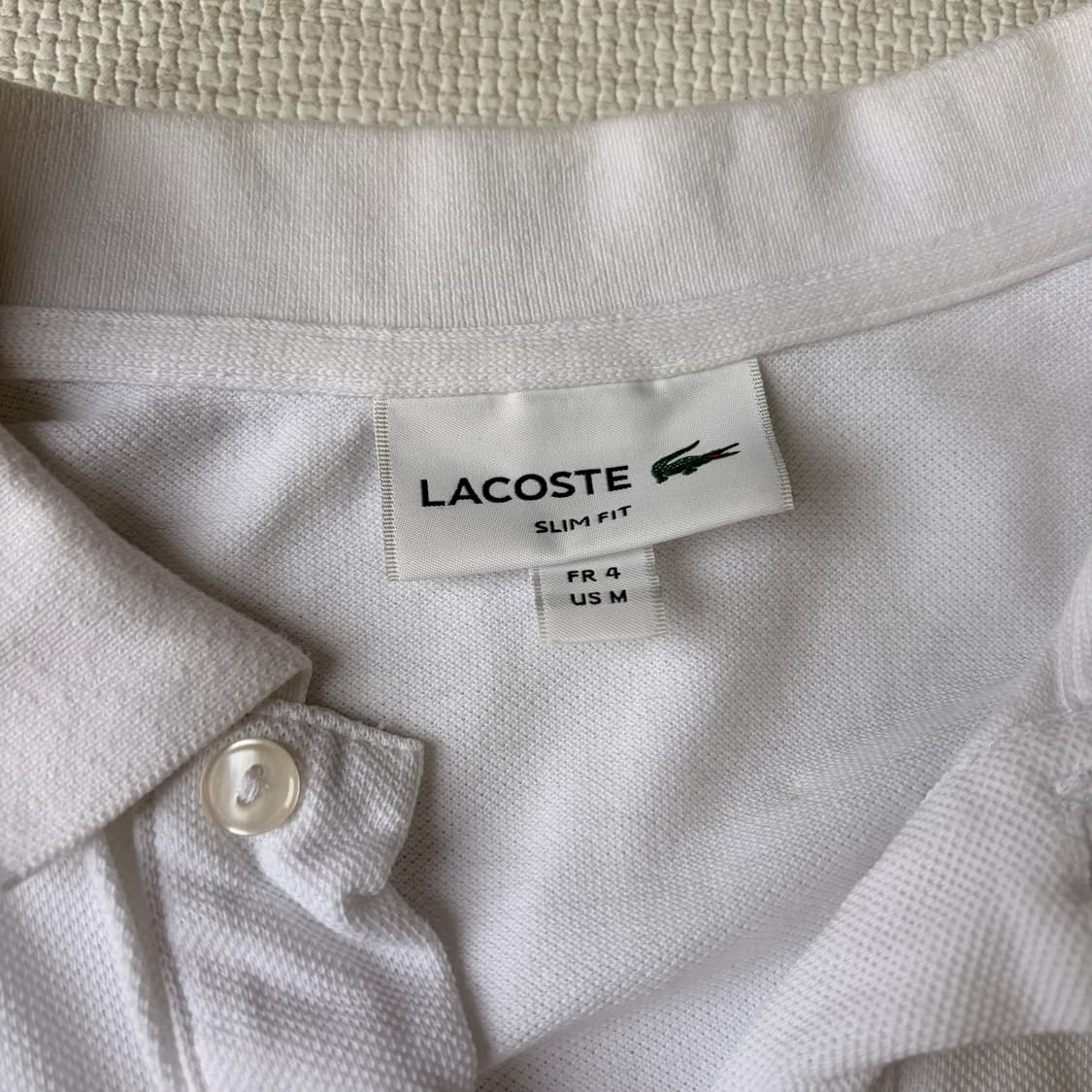 라코스테 화이트 PK카라 반팔티 상품이미지3