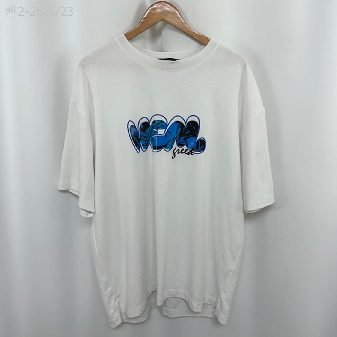 GARNET HOMME 남자 스판 반팔티 화이트 105 상품이미지1