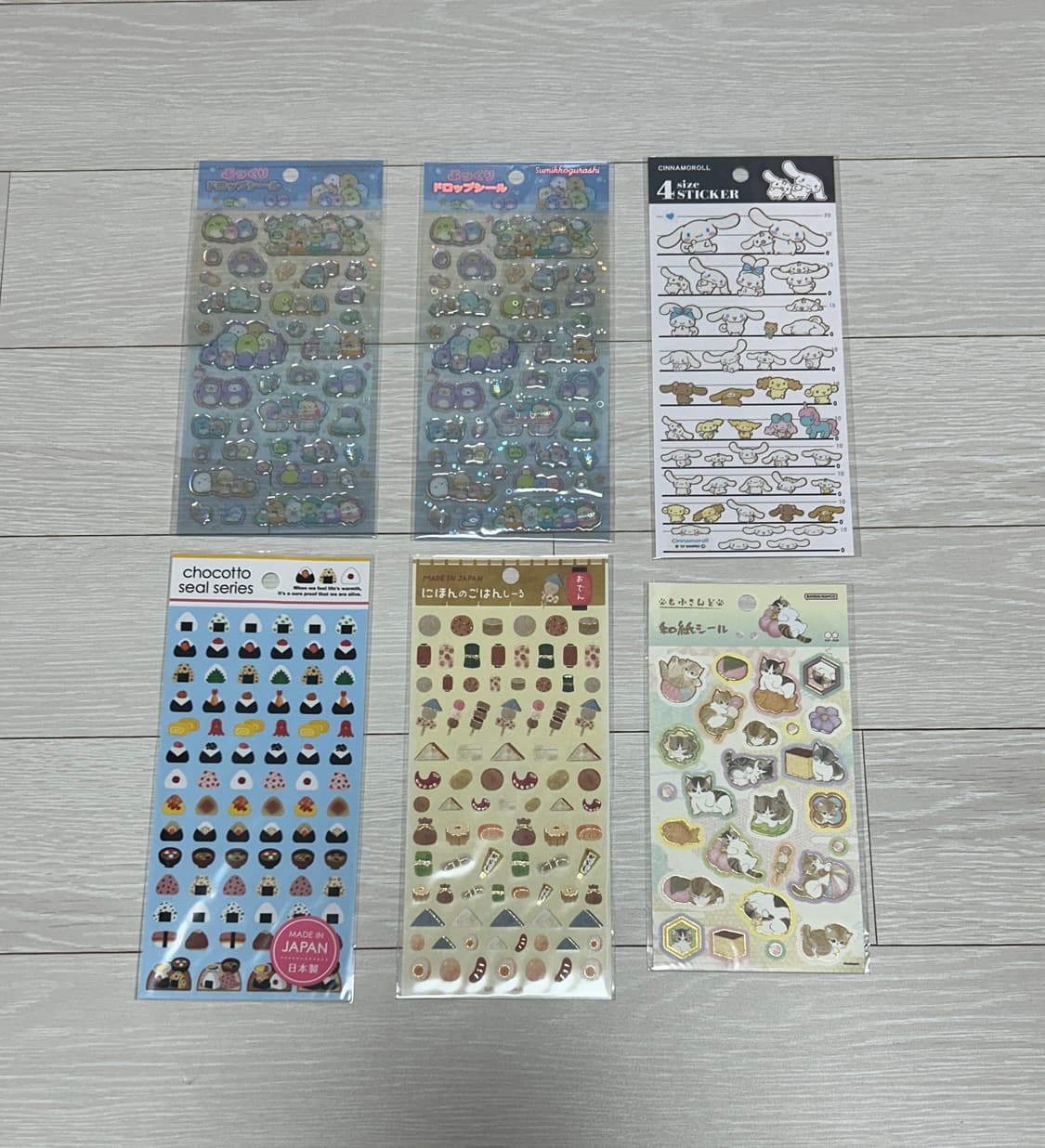 스티커 모음 (산엑스/시나모롤/일본음식/모프샌드) 상품이미지1