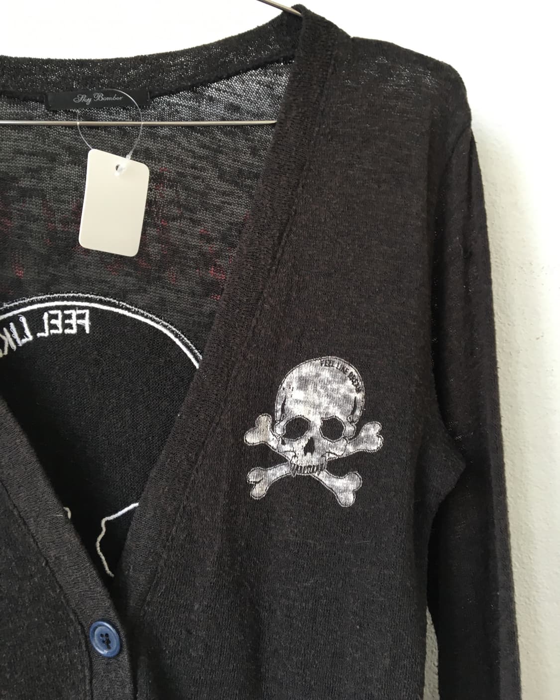 Back skull point cardigan 상품이미지3