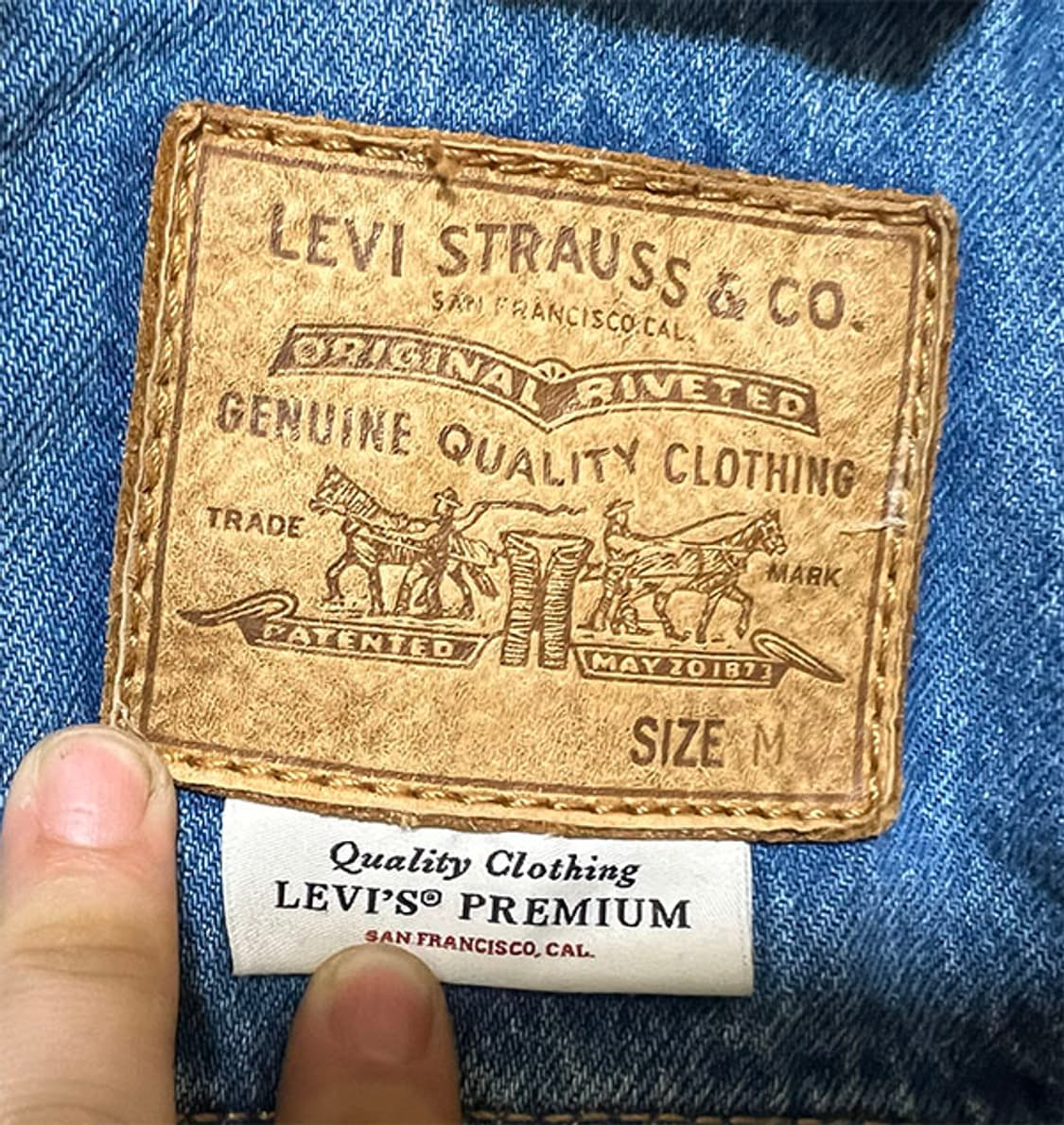 리바이스 셰르파 데님자켓 캐주얼 빅E 뽀글이 95-100 상품이미지4