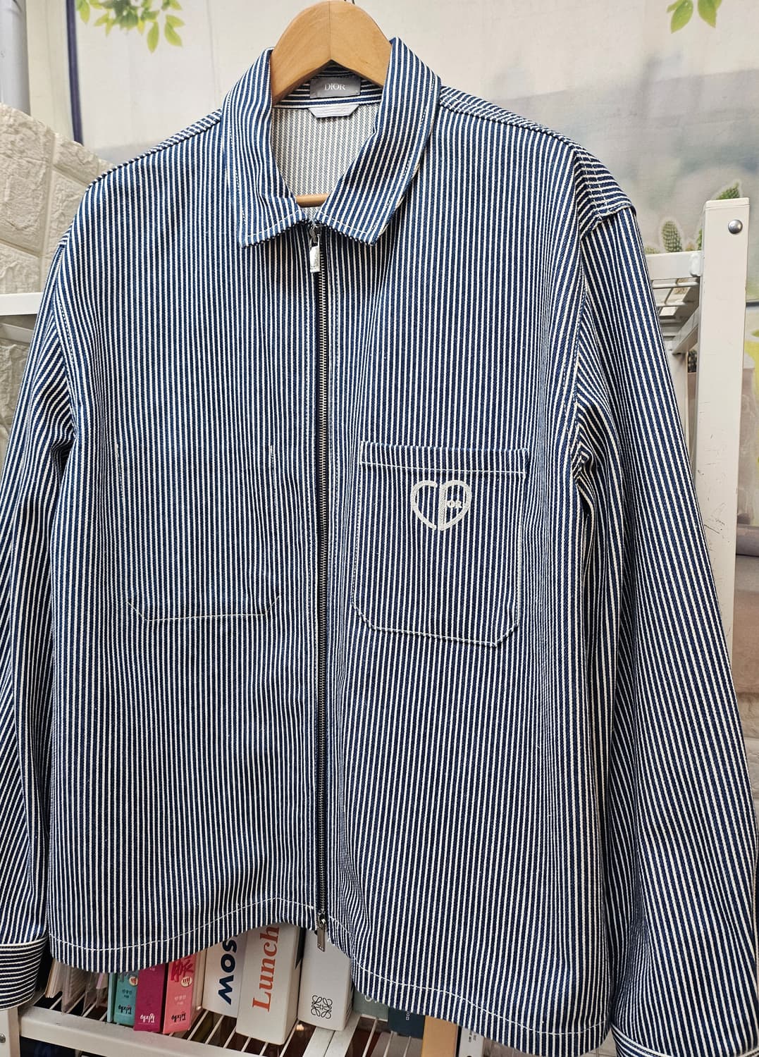 디올 CD하트 스트라이프 남성 데님자켓 110 집업 명품자켓 MM08 상품이미지2