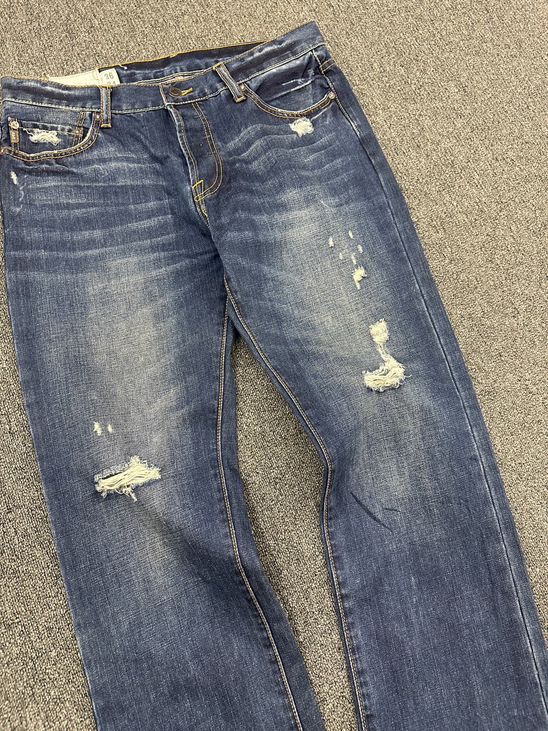 36) 아베크롬비 y2k 진청 와이드 데님팬츠 상품이미지7