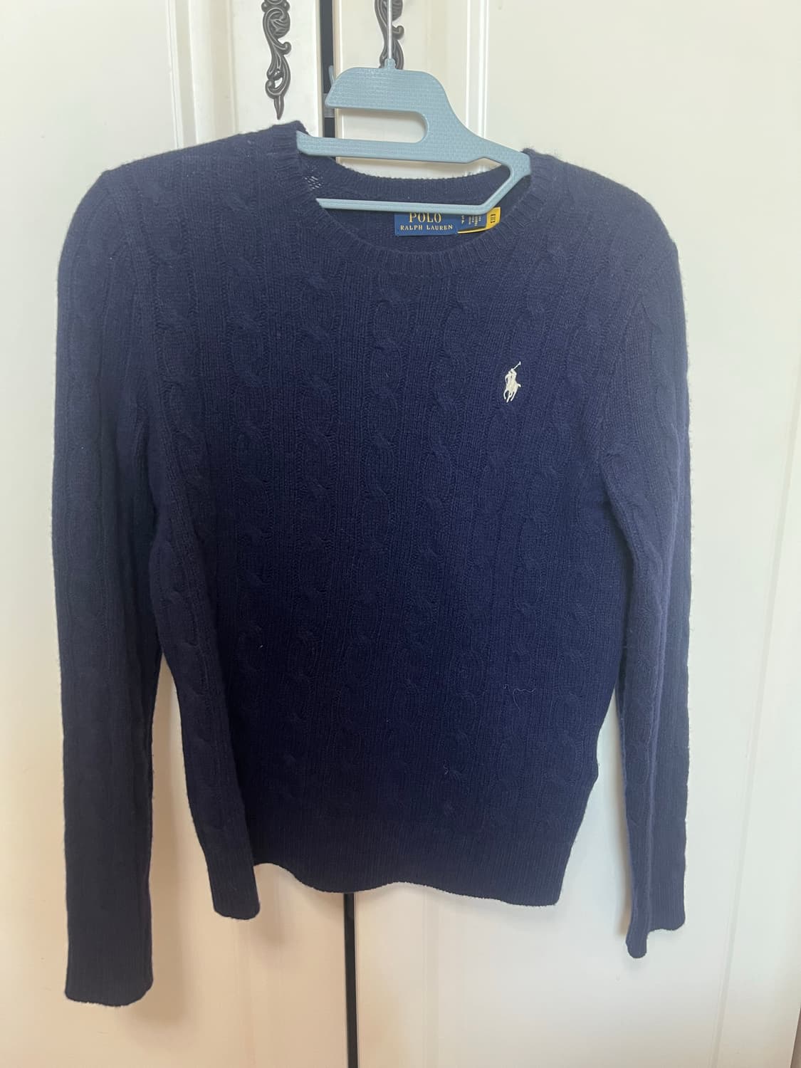 [폴로] 꽈배기 니트 네이비 상품이미지1