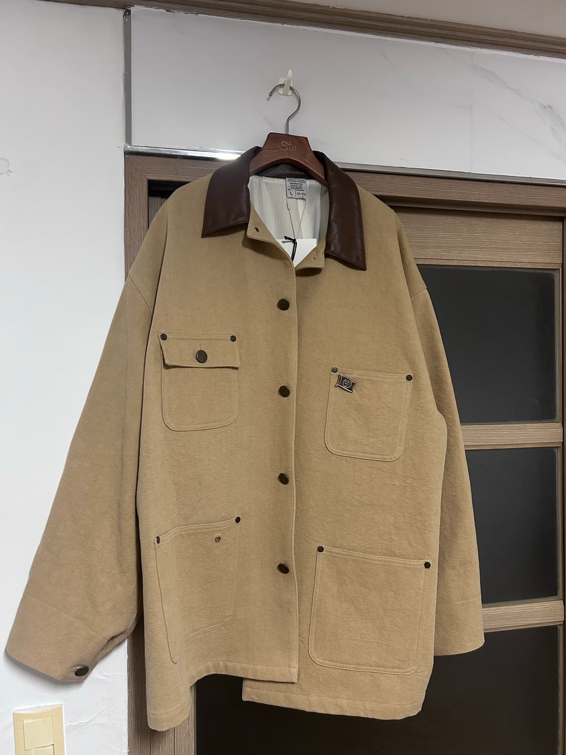 L) STU 레더 카라 워크자켓  상품이미지2