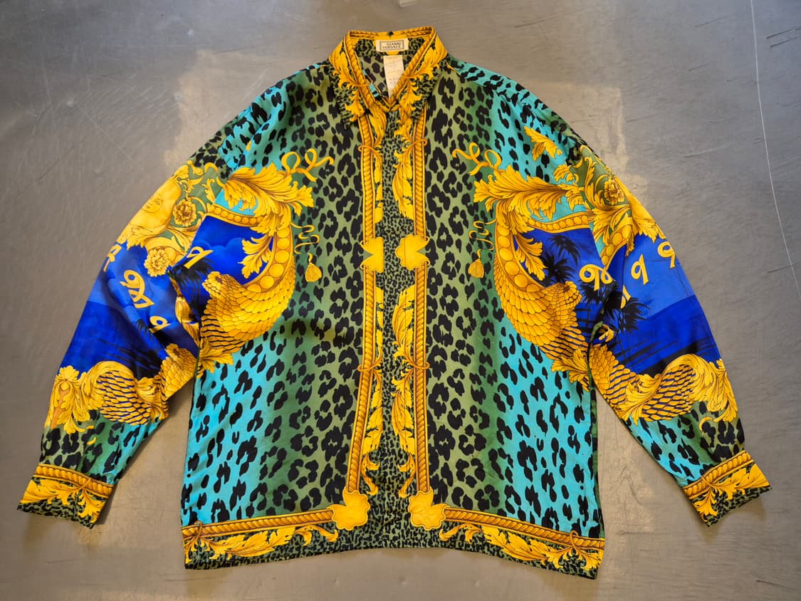 90s 지아니 베르사체 마이애미 실크 셔츠 상품이미지1