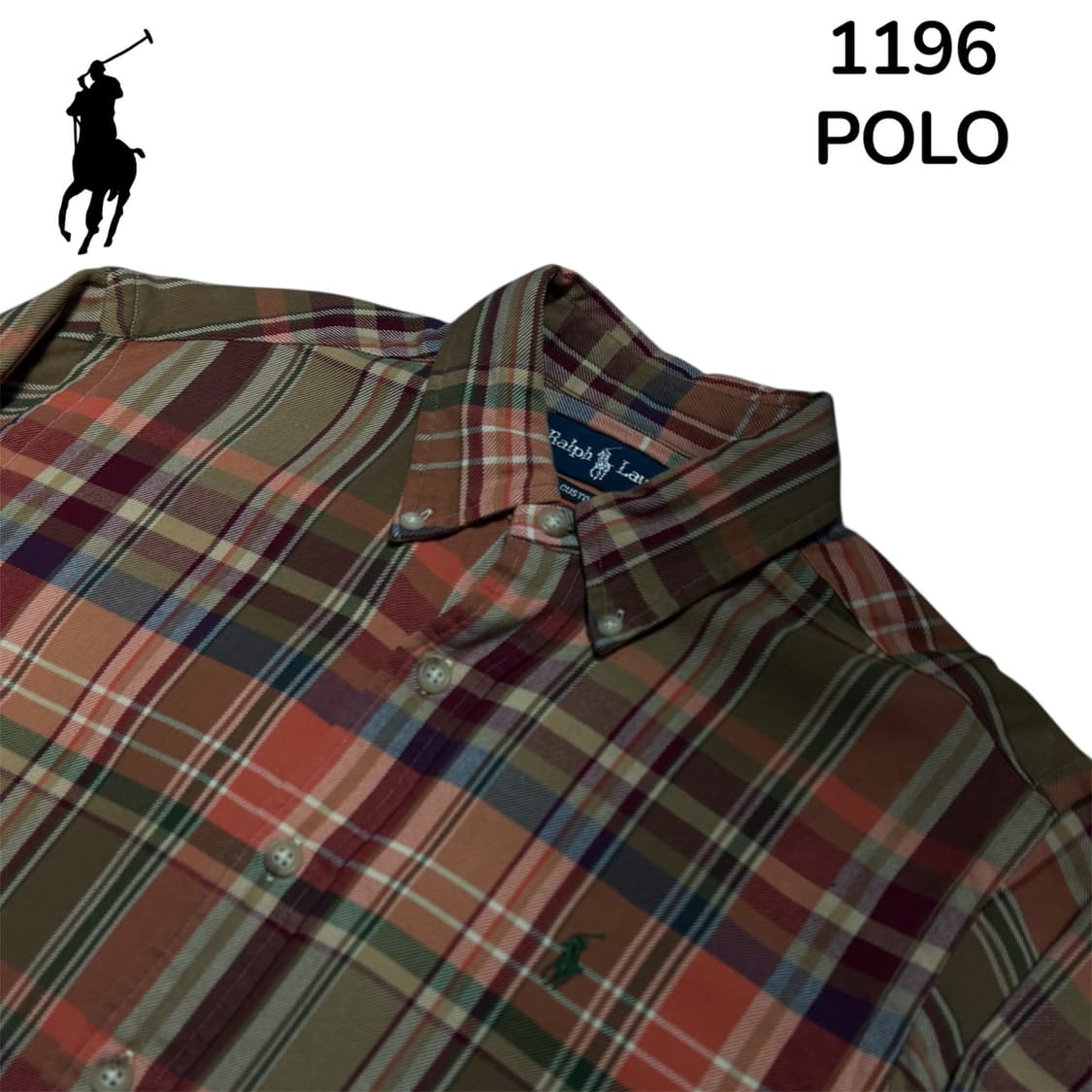 폴로 커스텀핏 폴로 체크 셔츠 S 상품이미지2