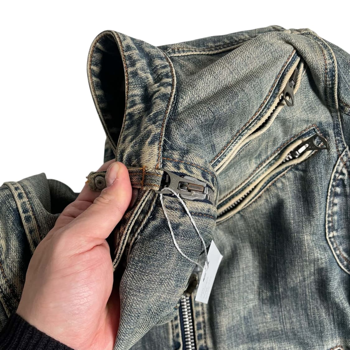 Energie 데님 싱글 라이더 집업 자켓 (italy)    상품이미지5