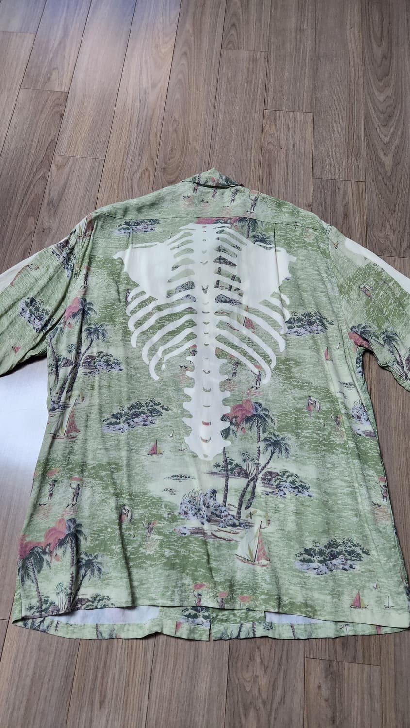 캐피탈 카메하메하 본 알로하 셔츠 카키 상품이미지3