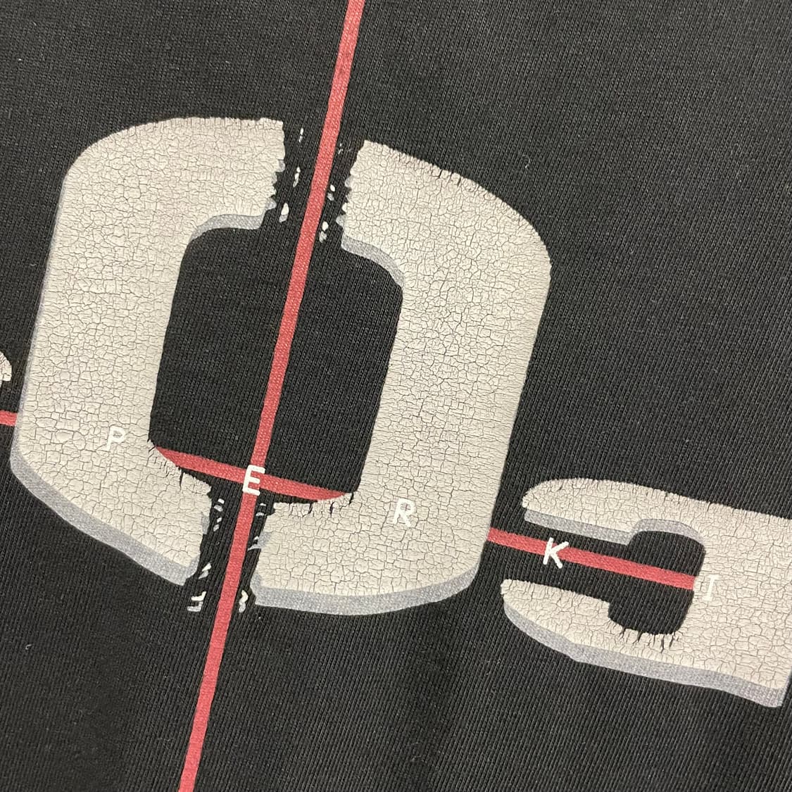 [L] cost per kilo cracked 긴팔 티 블랙 상품이미지3