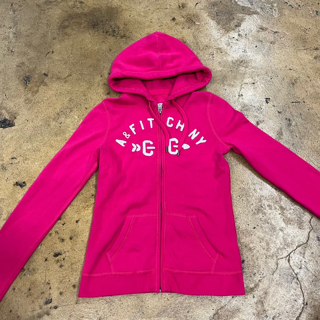 아베크롬비 핑크 딱붙 후드집업 상품이미지3