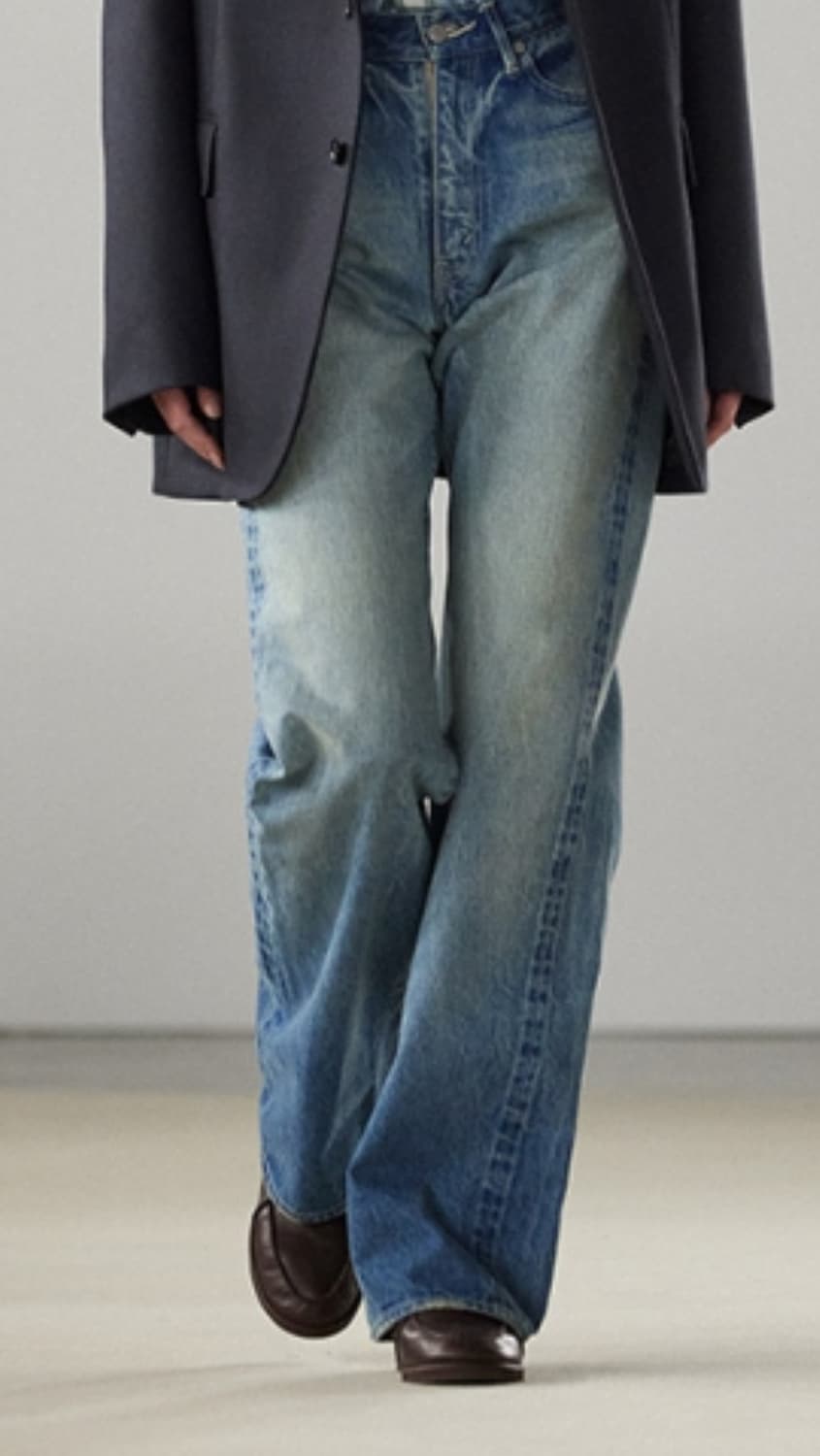 오라리 24fw 셀비지 페이디드 헤비 데님 상품이미지2