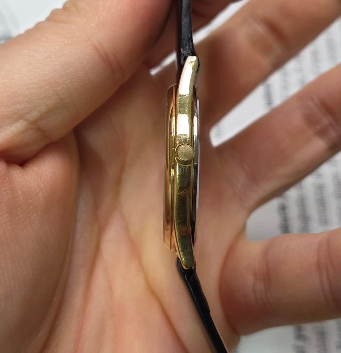 빈티지 세이코 순정 화이트 로만판 리프핸즈 울트라슬림 쿼츠
 상품이미지6