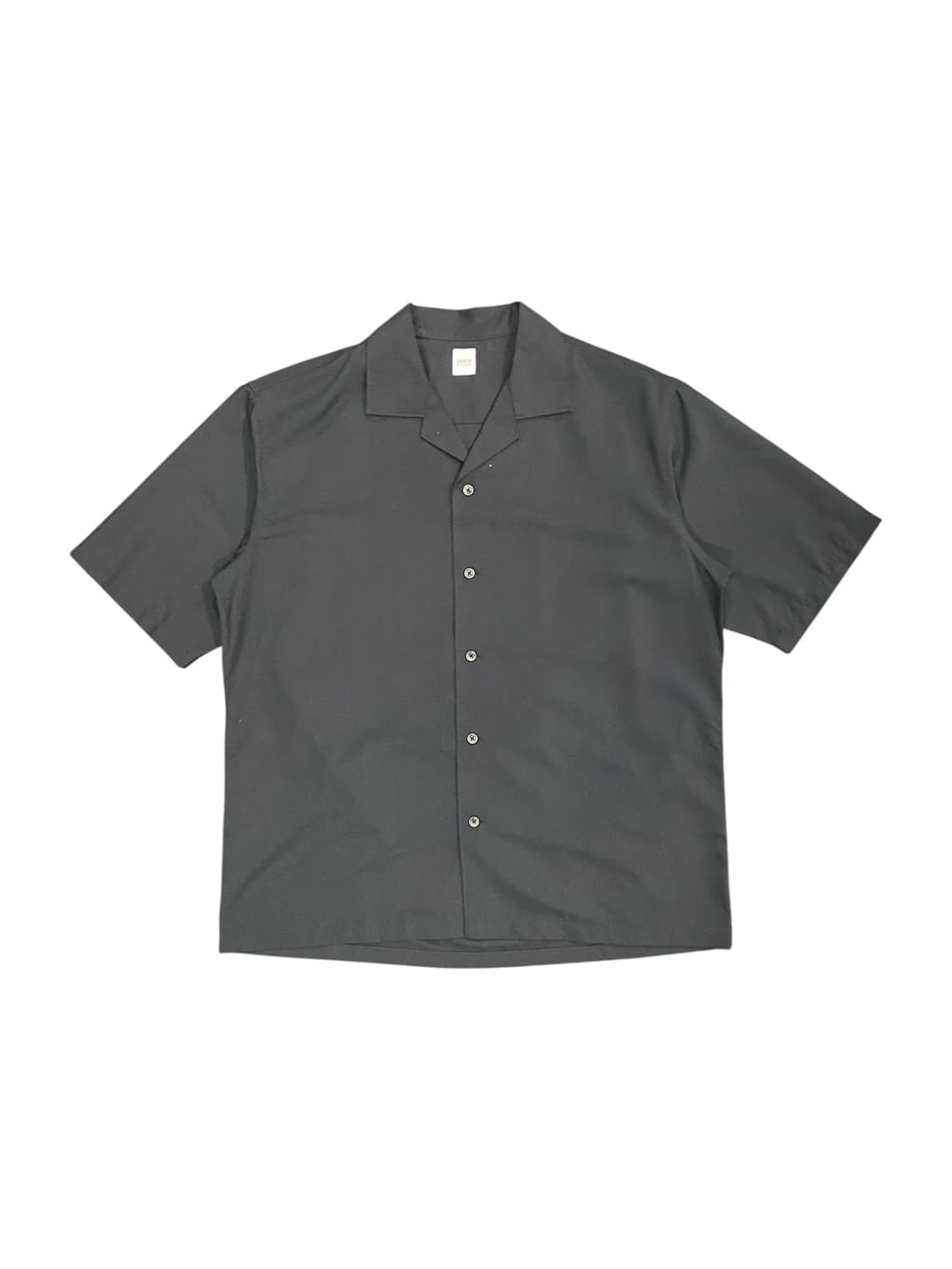 Takeo kikuchi 베이직 사이드 플리츠 반팔 셔츠 상품이미지1