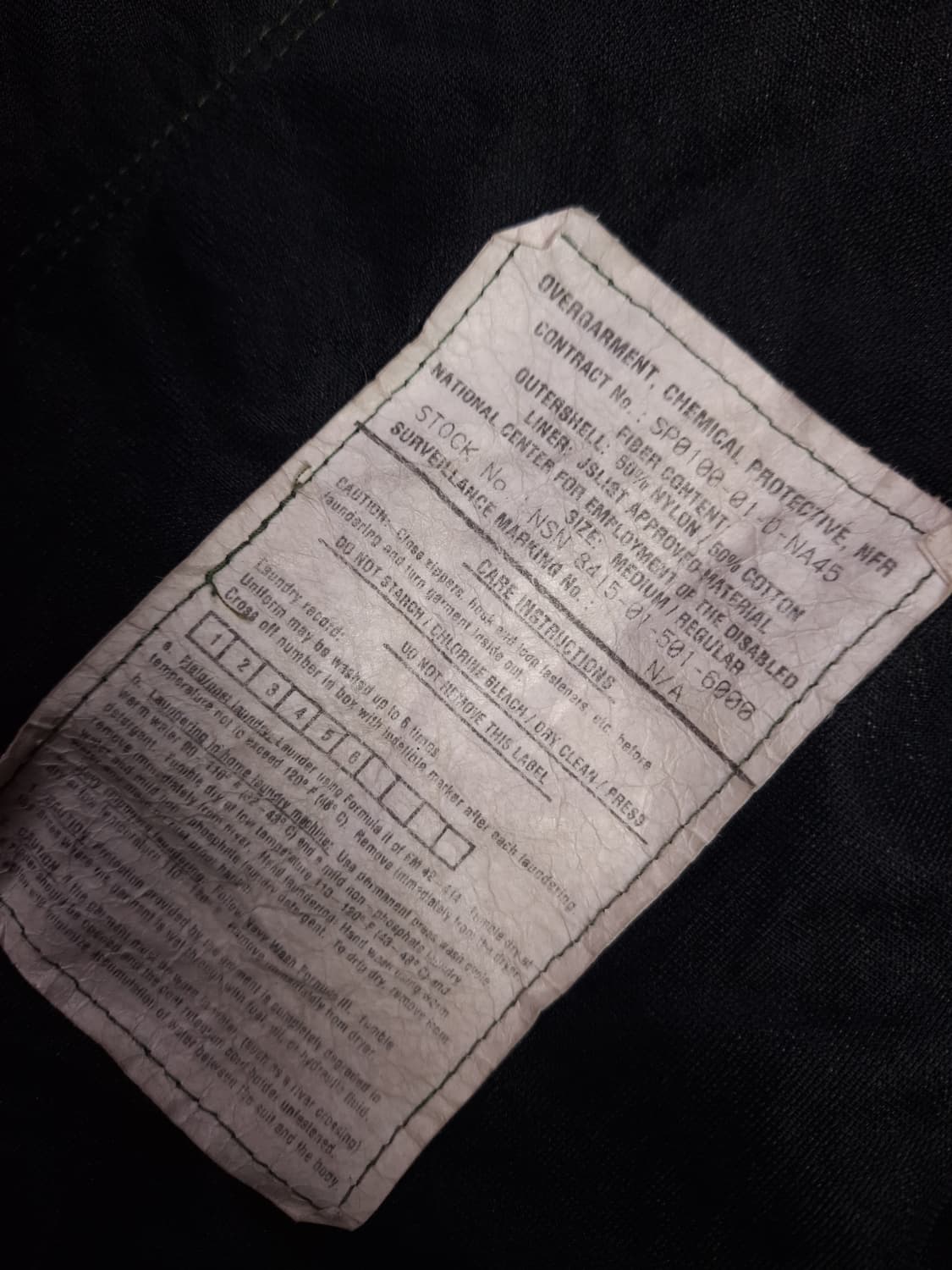 오리지날 미군 우드랜드 캐미칼 화생방복 자켓 상품이미지4