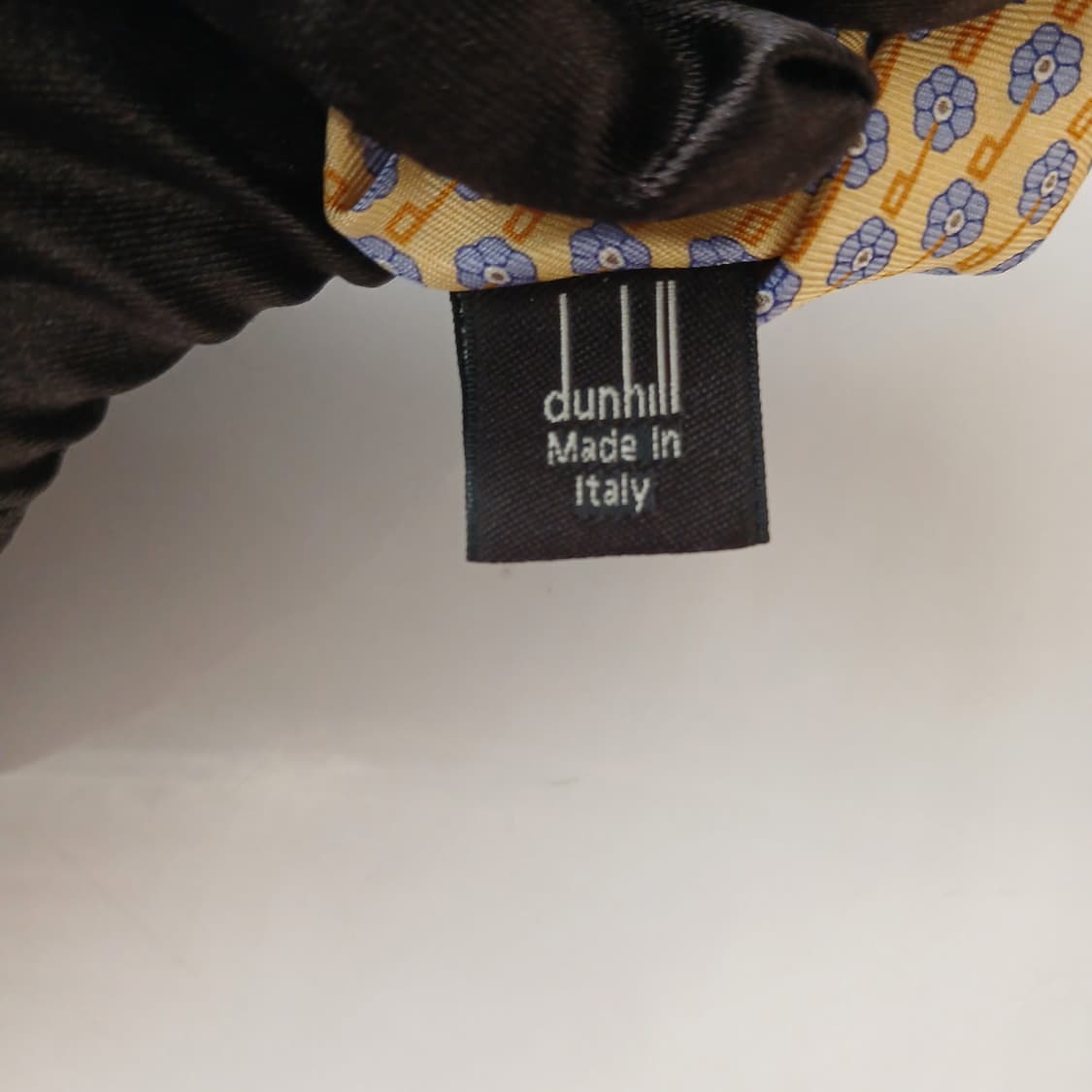 던힐 실크 옐로 플라워&로고 패턴 넥타이 9.2cm A+등급 A19061 상품이미지8