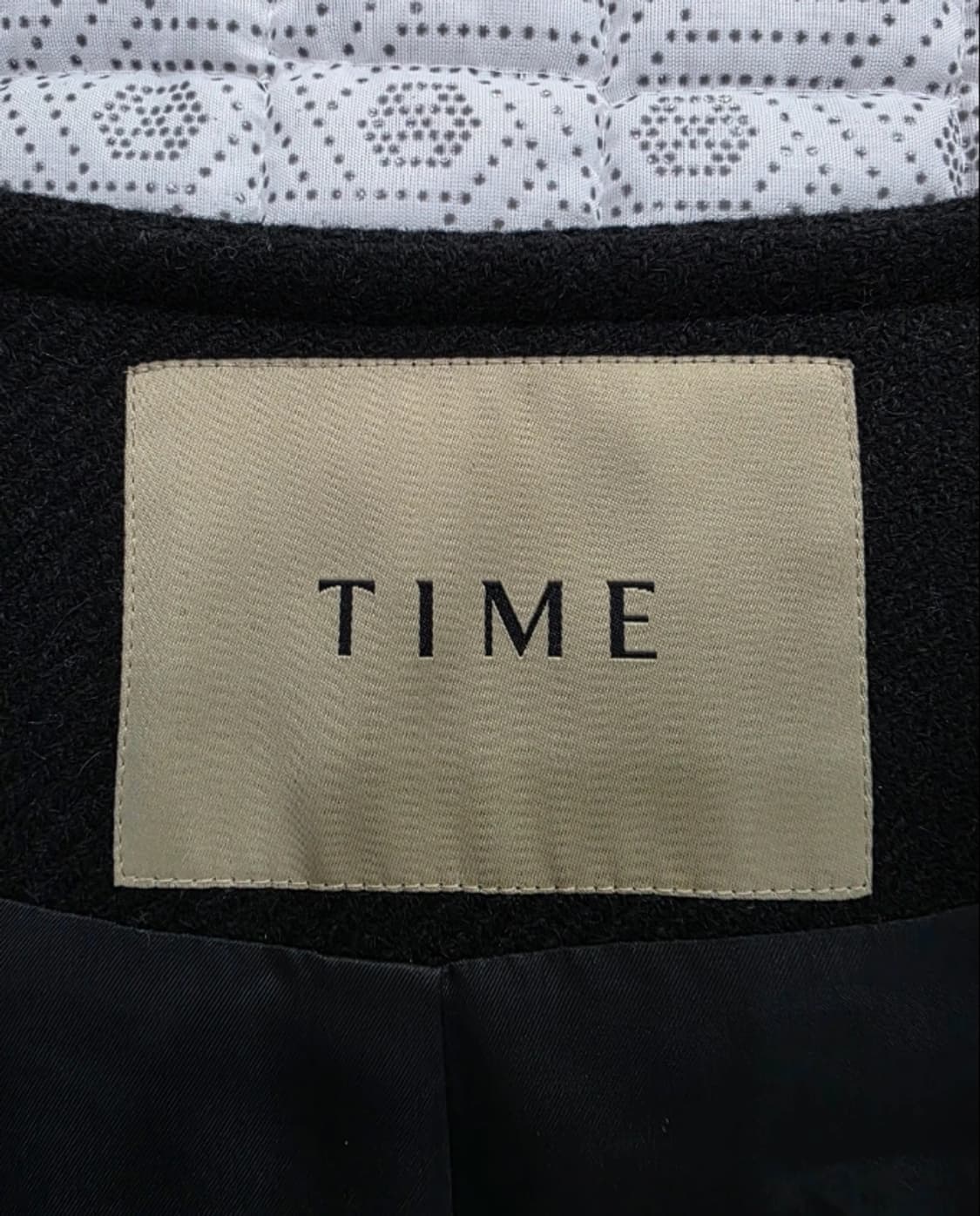 타임 울 100% 블랙 더블버튼 숏코트 ~55 상품이미지7