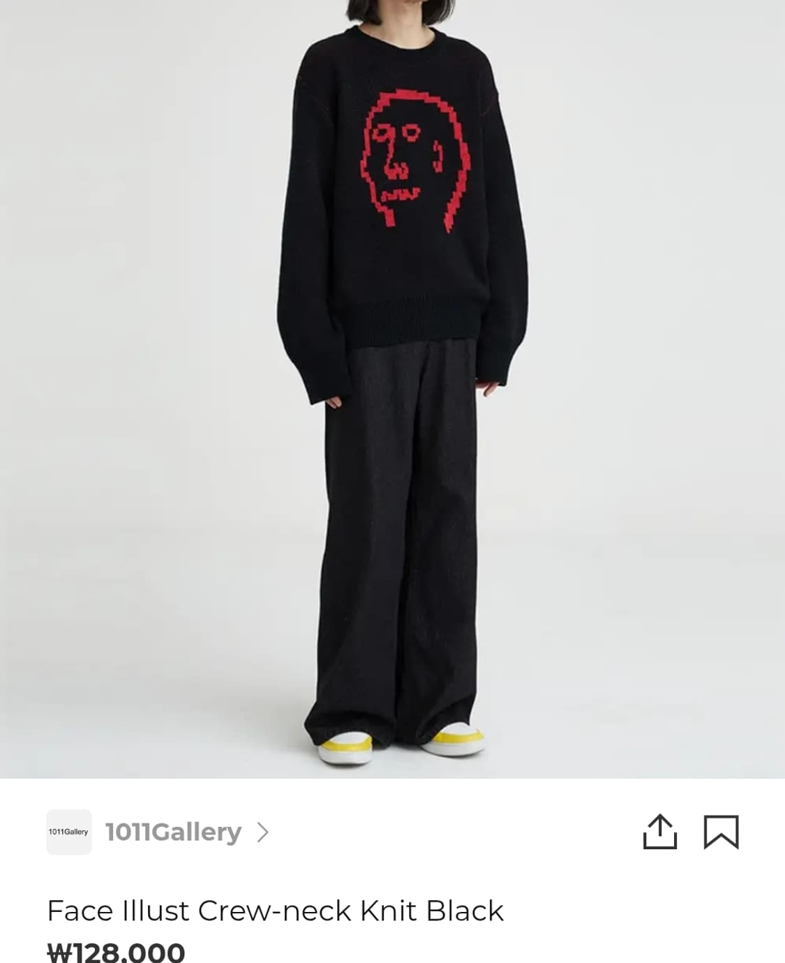 1011갤러리 페이스 일러스트 니트 1 size 상품이미지2