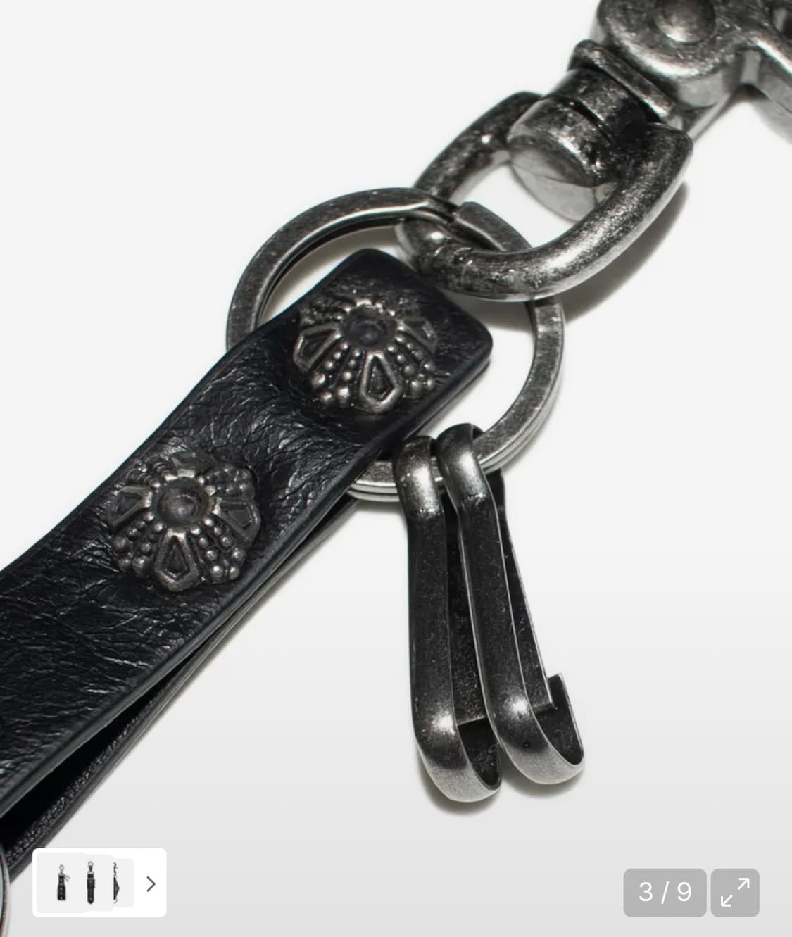 아캄 키링 Studded Leather Keyring (Square) 상품이미지3