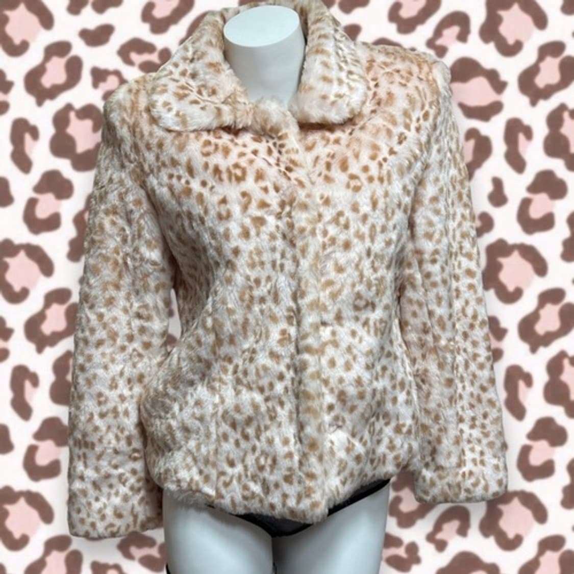 Lizlisa hime-gal pink leopard fur jk 상품이미지5