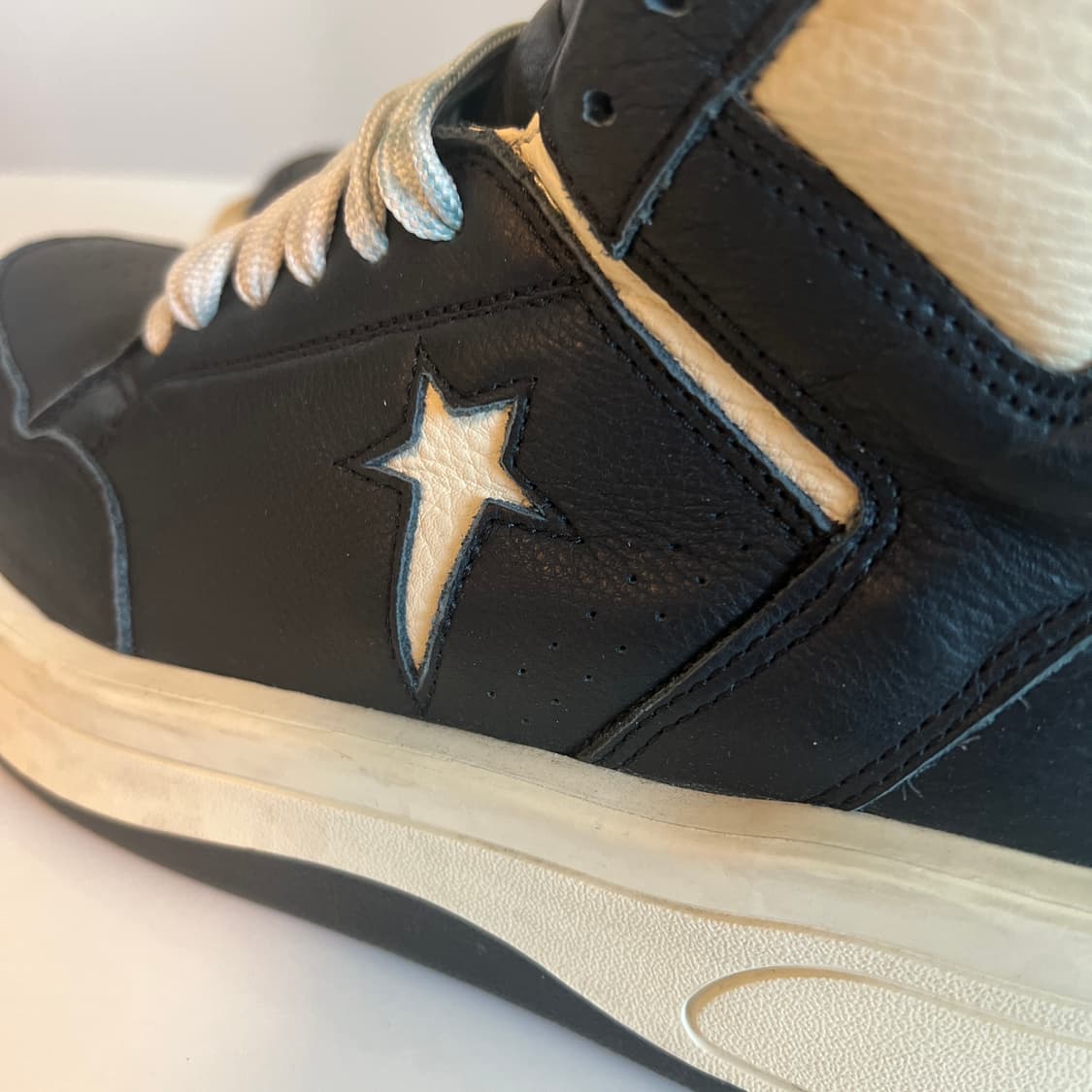 컨버스 x 릭 오웬스 다크쉐도우 터보웨폰 블랙 크림 상품이미지4