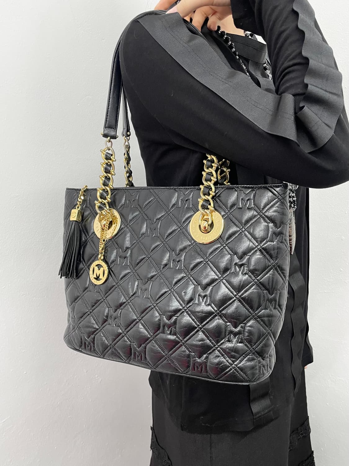 메트로시티 갸루 퀼팅 체인 태슬백  상품이미지2