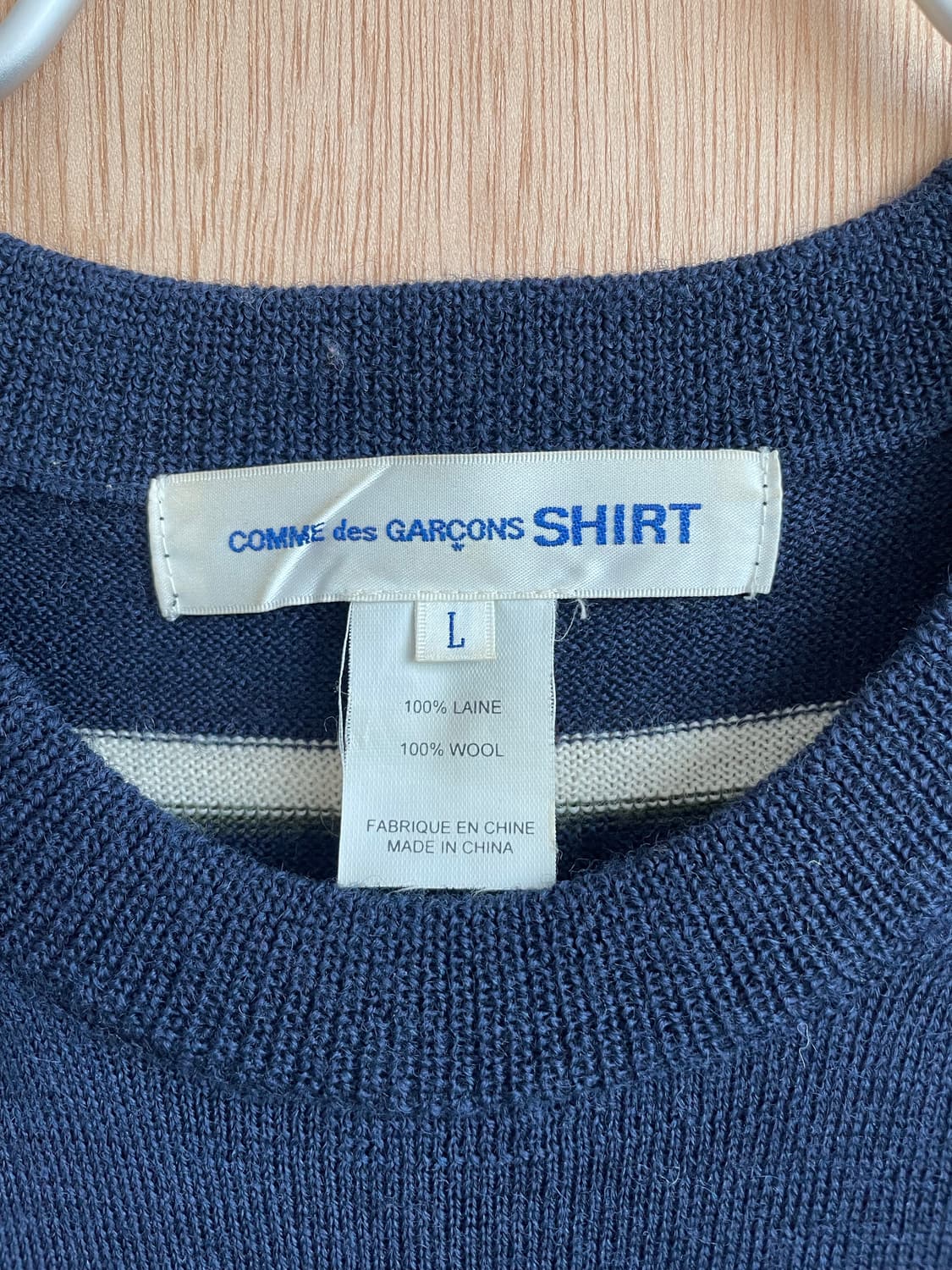 꼼데가르송 셔츠 라인 울 니트 상품이미지4