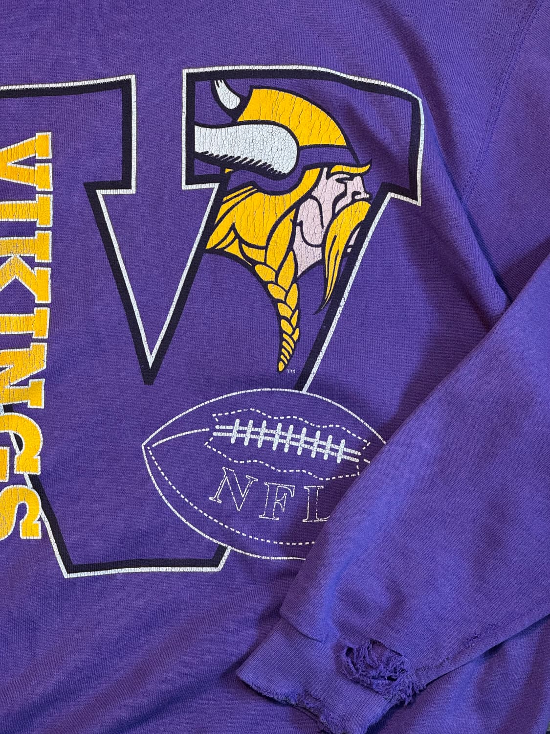 90s 헤인즈 NFL 디스트레스드 스웻셔츠 상품이미지4