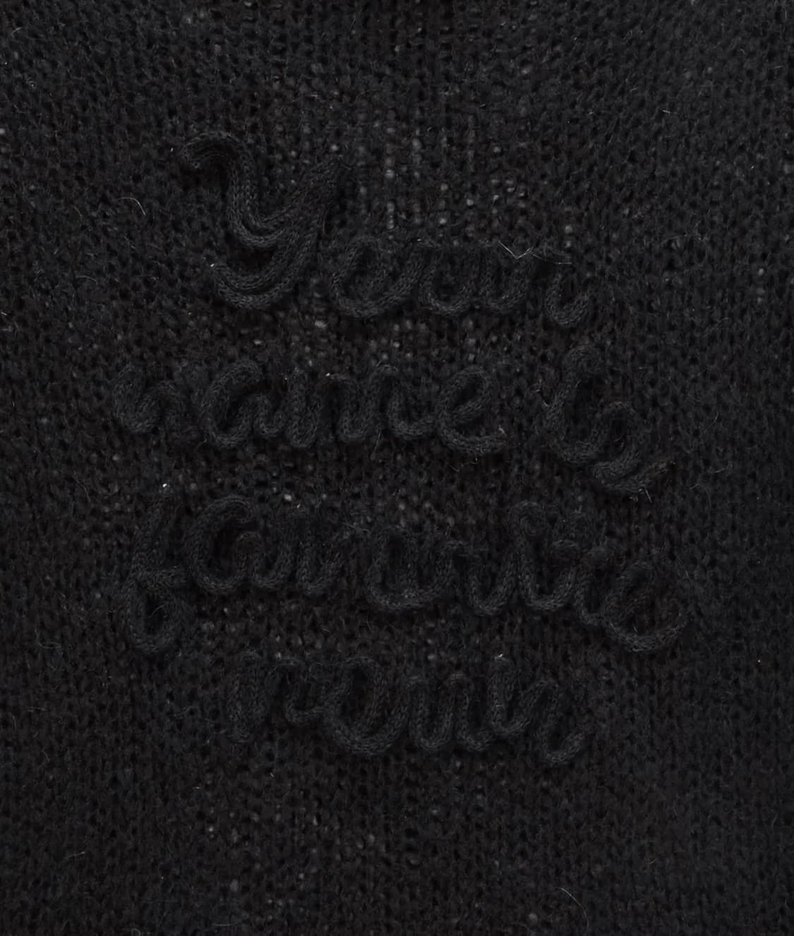 락케이크 시스루 반팔 니트 블랙 상품이미지3