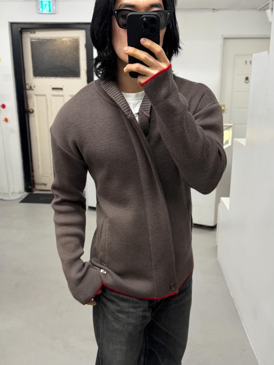 90년대 르메르 집업 니트 가디건 상품이미지8